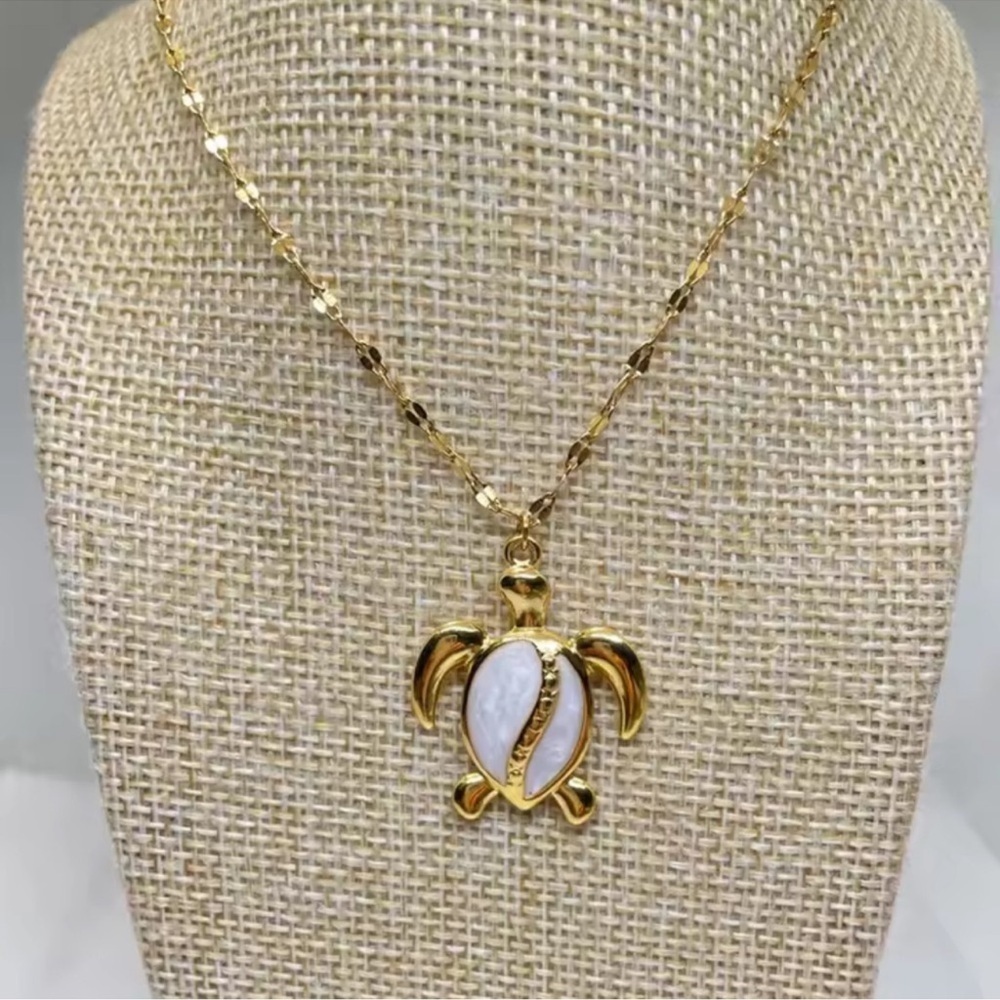 Turtle Gold Stainless Steel Waterproof Necklace